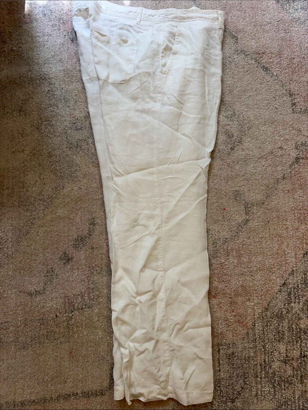 Women’s Casual Linen Blend Pants in Off-White